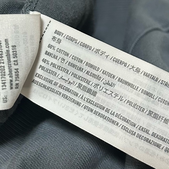 Abercrombie Soft AF blue relaxed embossed sweatpants size medium - Picture 13 of 13